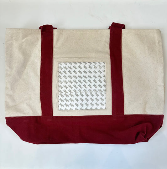 Canvas Tote Insert Bag- Cranberry