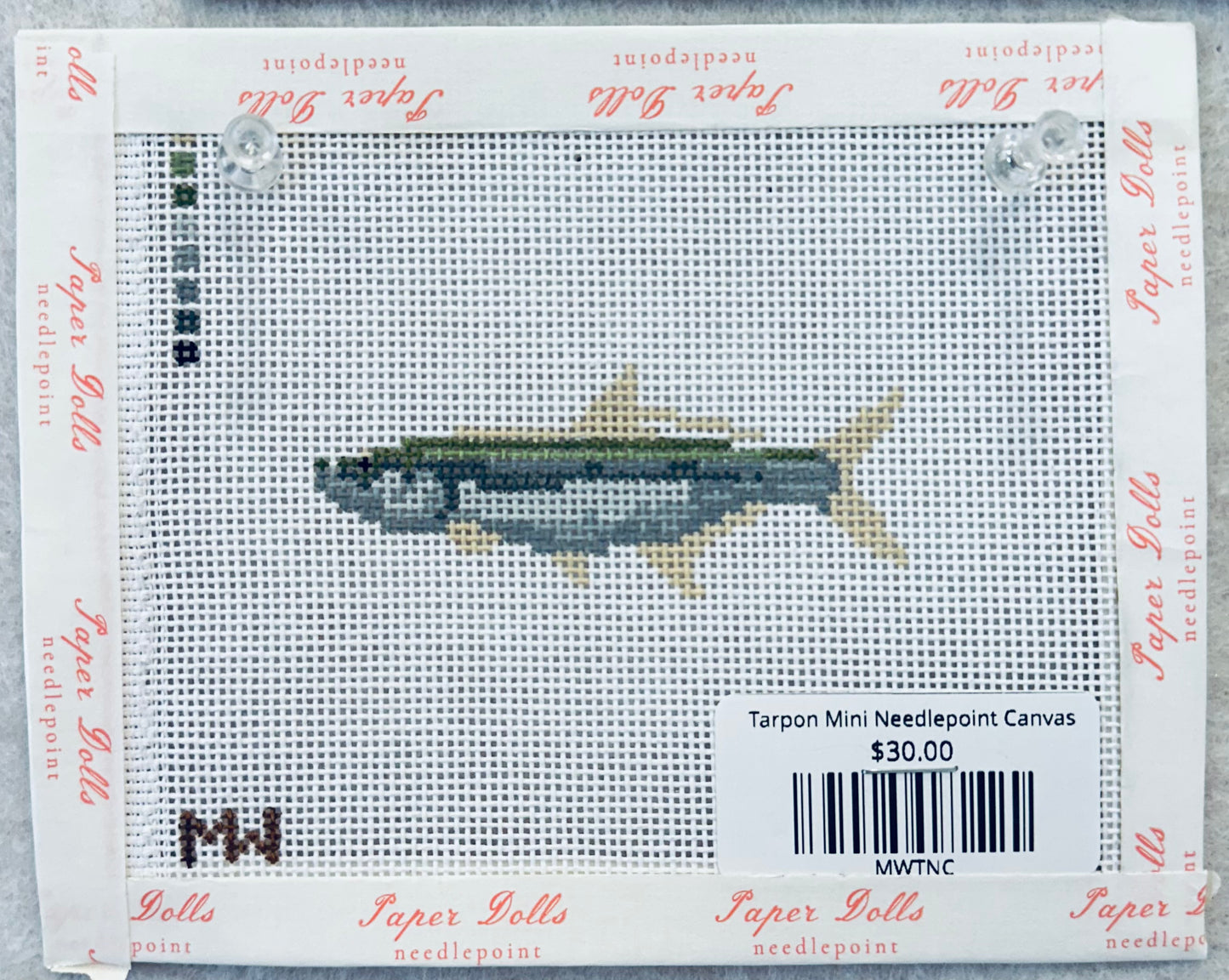 Tarpon Mini Needlepoint Canvas