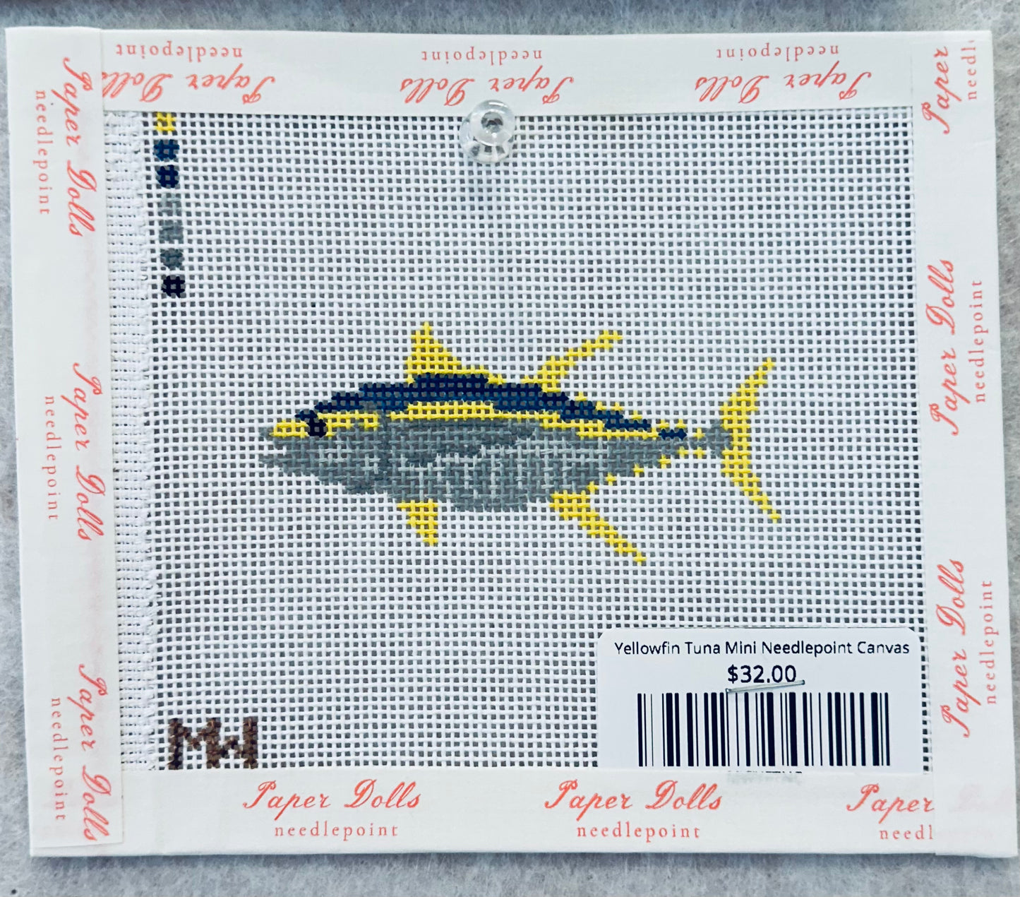 Yellowfin Tuna Mini Needlepoint Canvas