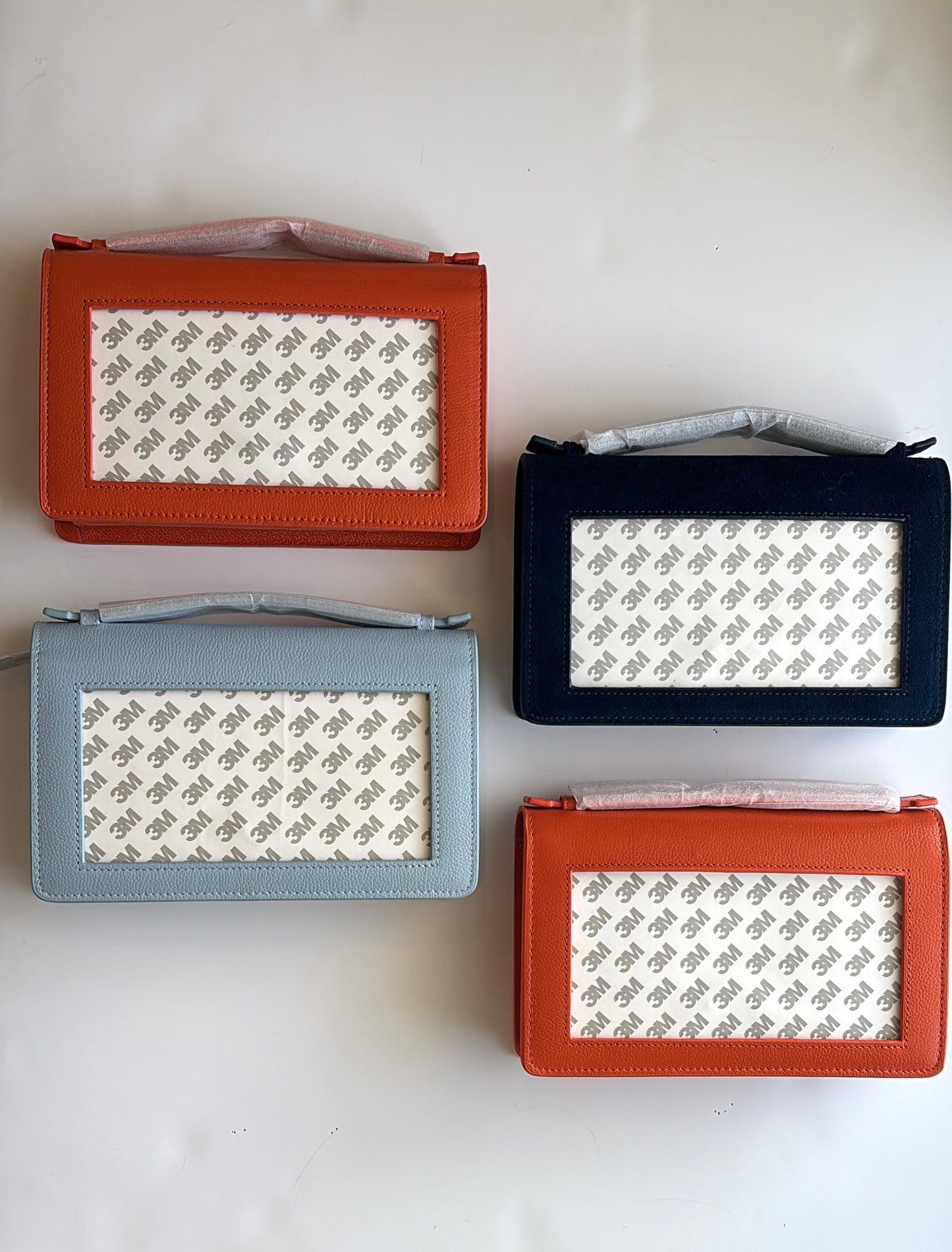 Rachel Barri Small Leather Clutch - Baby Blue
